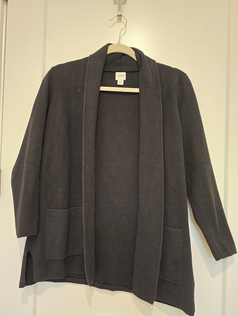 J. Crew Open Front Cardigan Sweater Jacket Blazer Cotton Knit